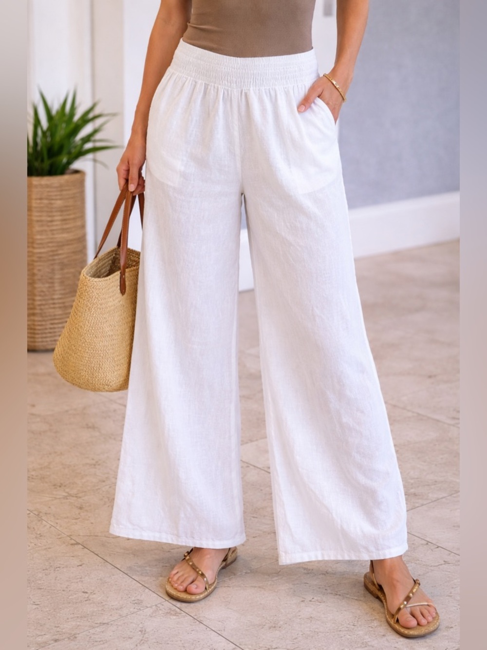 100% linen made in Italy wide cut pants
BB10
